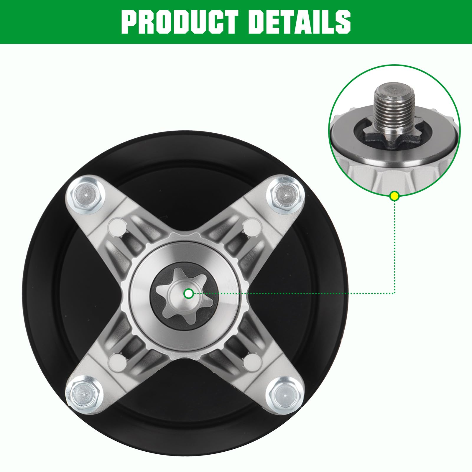 Youxmoto spindle mounting holes detail showing bolt pattern for accurate fitment