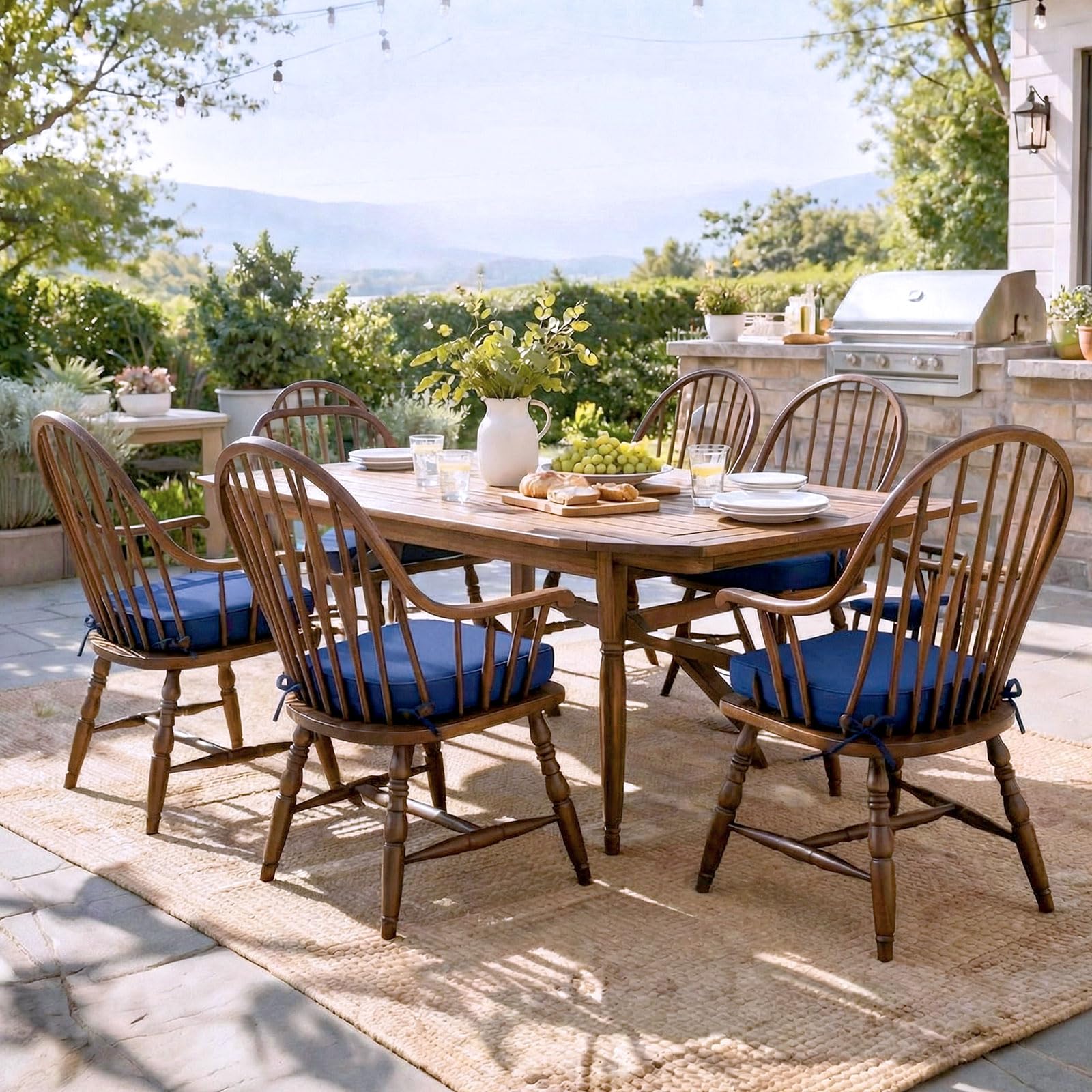Youyole outdoor patio scene with cushions highlighting weather resistance and decor benefit