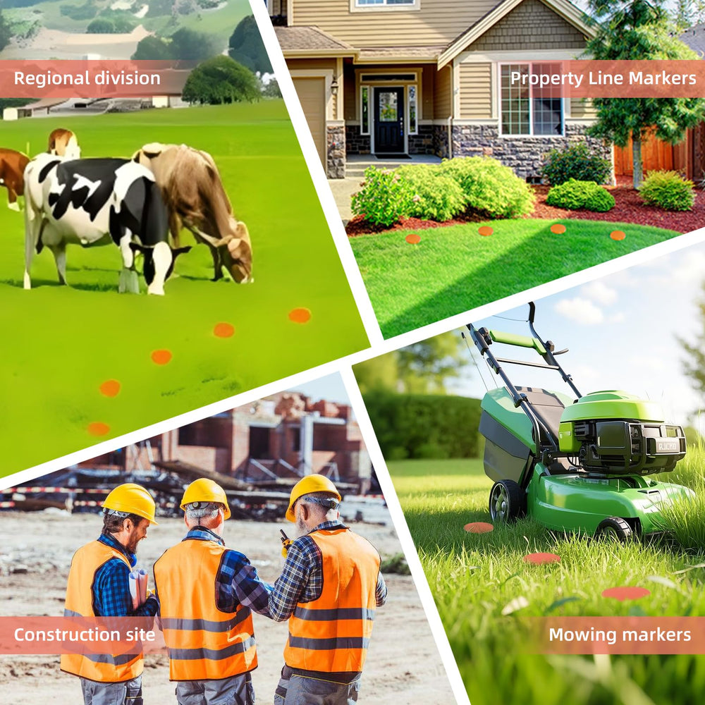 Yowiiha stakes in a landscaped yard showing practical use for garden layout
