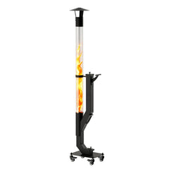 yoyomax front view pellet patio heater showing elegant design and easy placement