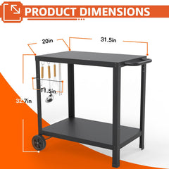 Yozoia double shelves storing cookware and ingredients for organized prep