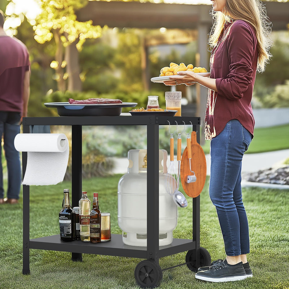 Yozoia backyard lifestyle setup illustrating convenient outdoor cooking station