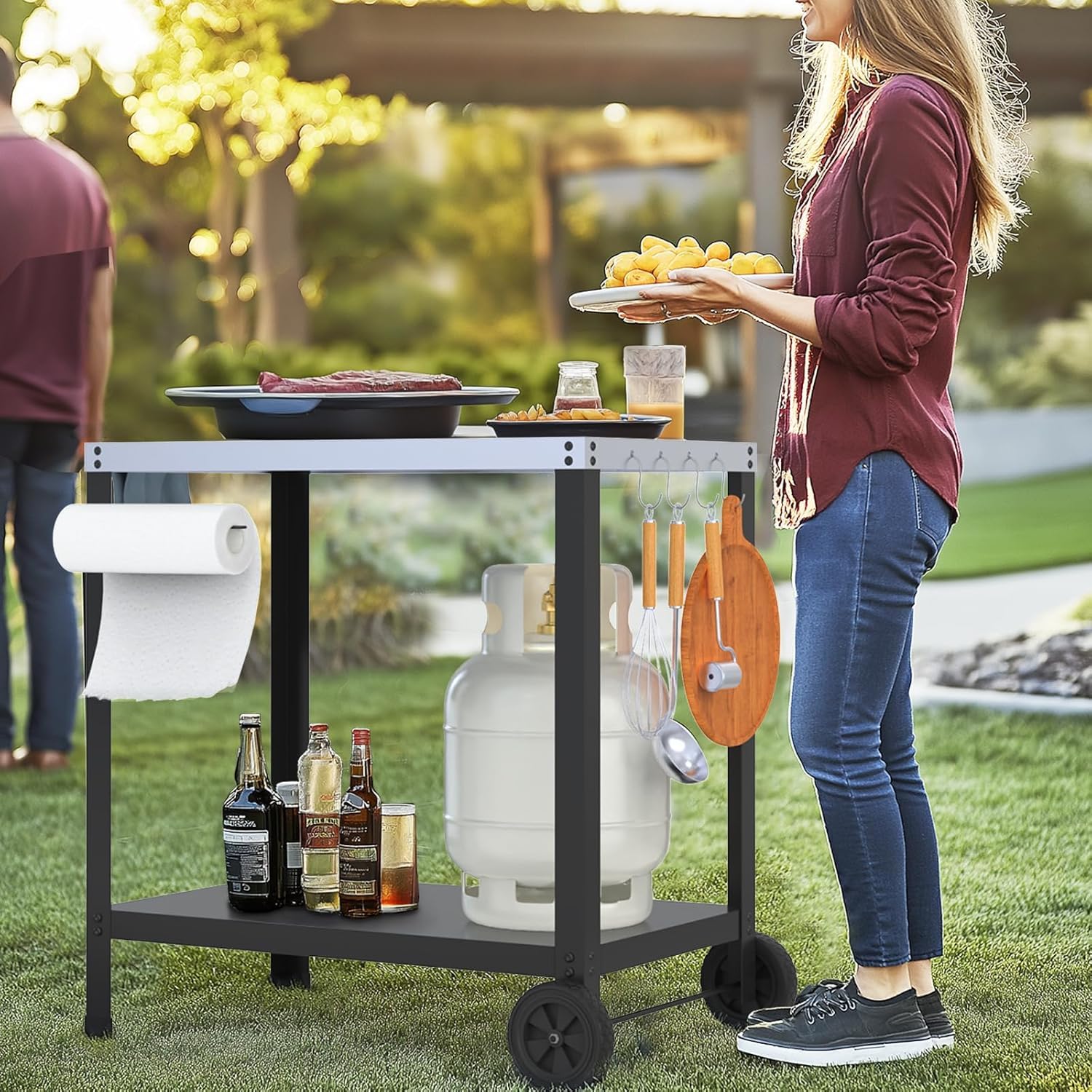 Yozoia lifestyle backyard cooking setup enabling efficient outdoor meal prep