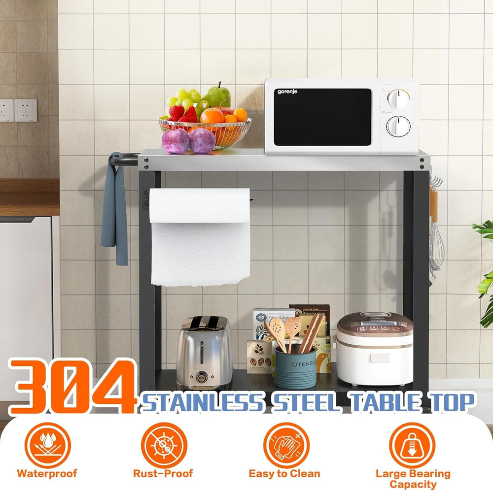 Yozoia lower shelf storing propane tank and pans for tidy outdoor setup