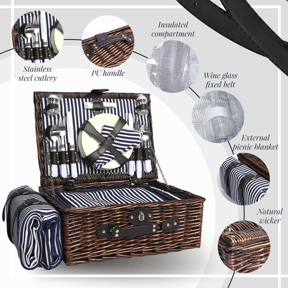 YPshuye close-up of handle and wicker weave highlighting durable construction