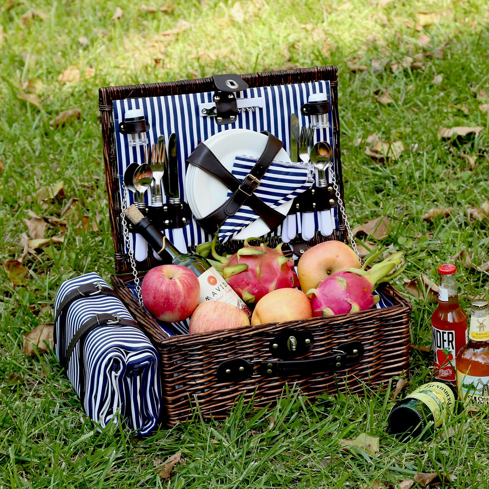 YPshuye insulated cooler bag open with chilled snacks demonstrating temperature control
