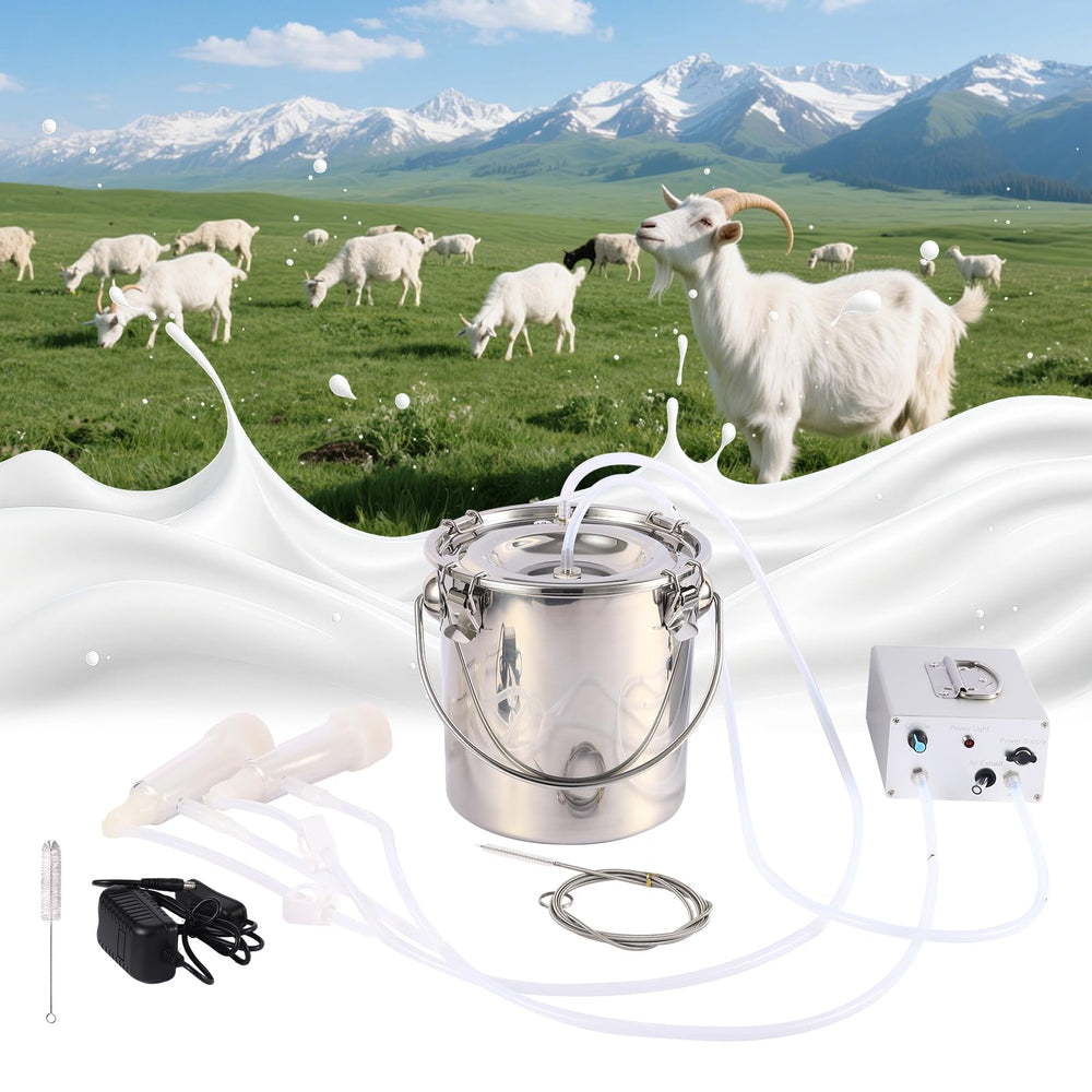 YPSLZY front view of portable goat milking machine showing compact design and portability