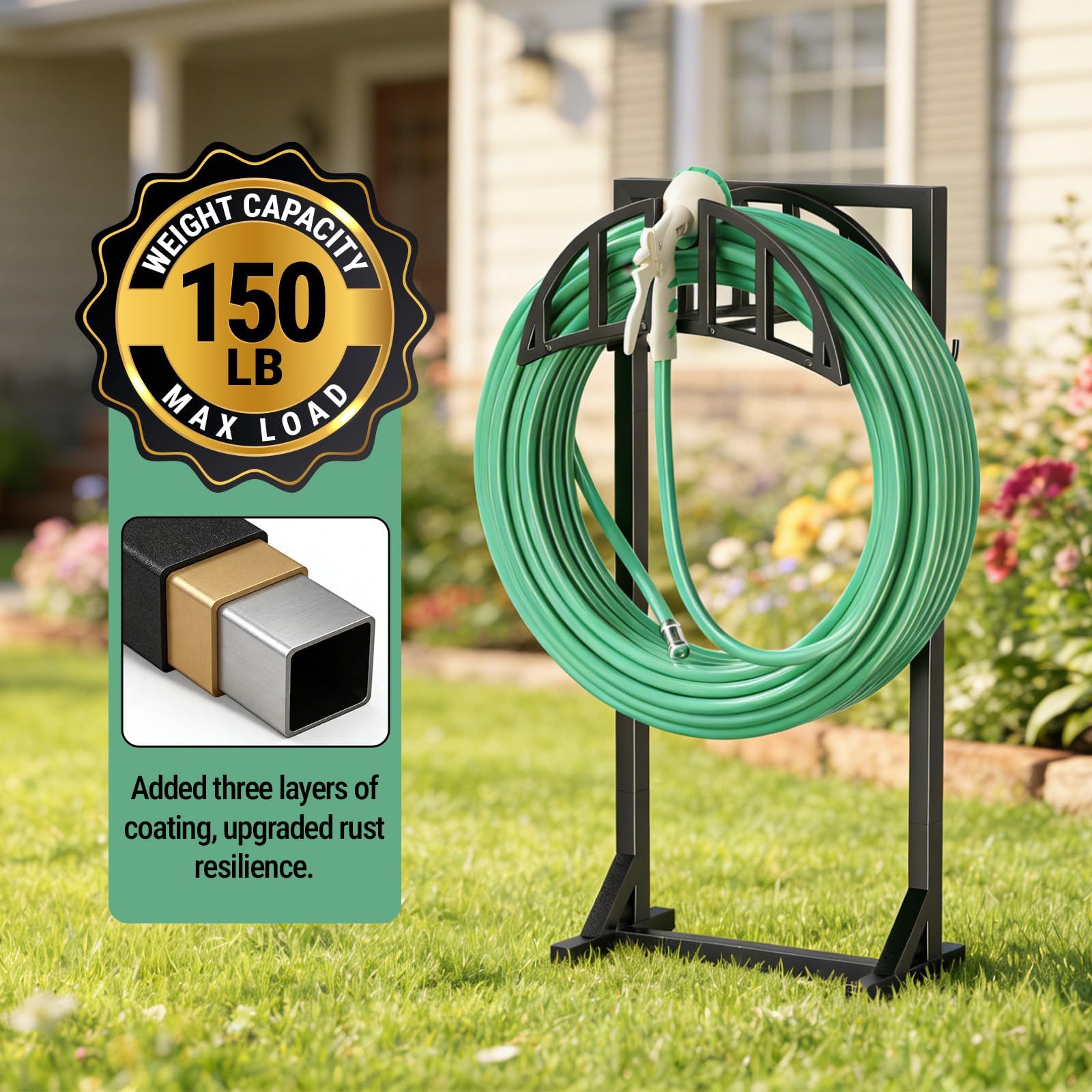 YQSLYSF hose loaded on rack illustrating neat storage of long hoses