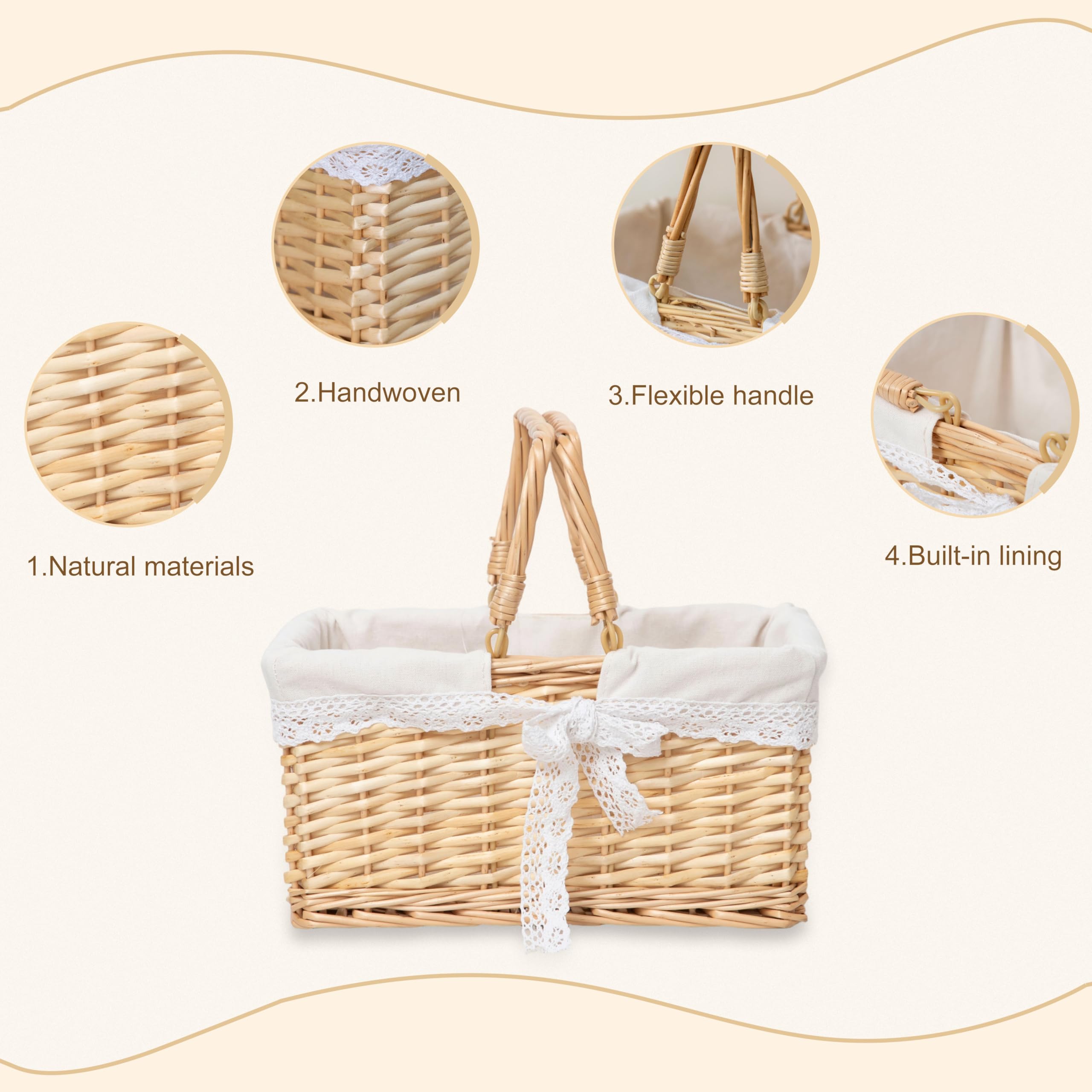 YRLSOTGE removable lace cotton lining detail protecting items and adding elegance