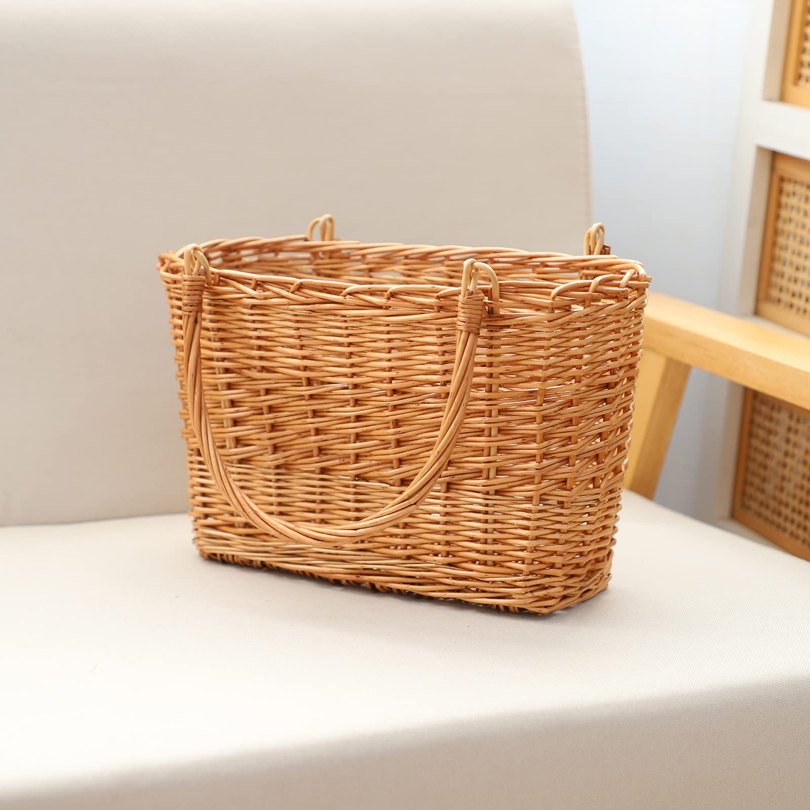 YRLSOTGE shelf storage with basket organizing home items and tidy appearance benefit
