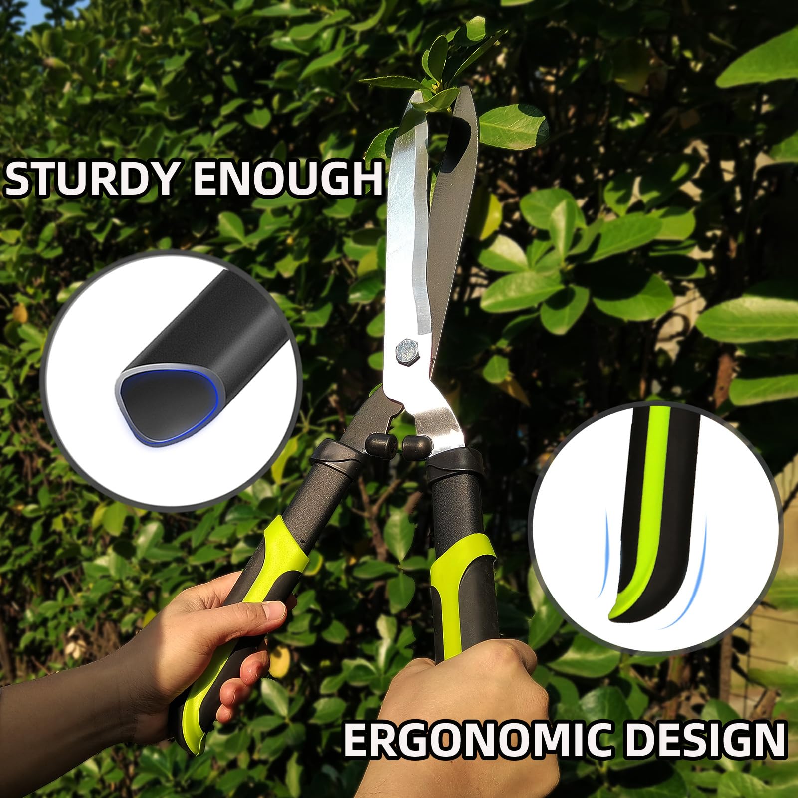 YRTSH ergonomic rubber handle detail providing comfort and anti-fatigue control