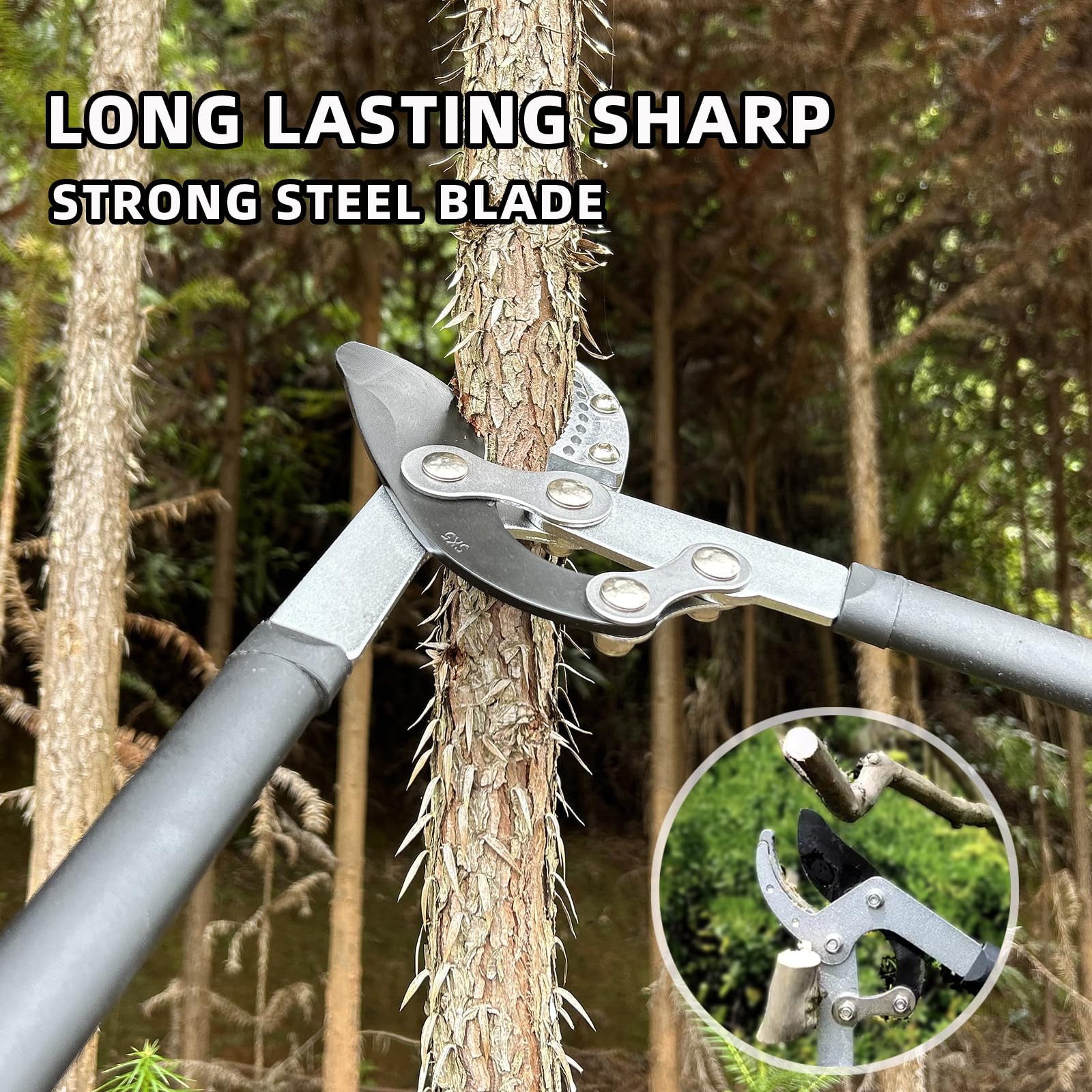 YRTSH cutting a 2-inch branch demonstrating reduced effort benefit