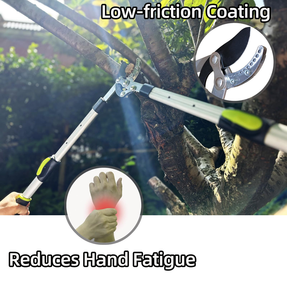 YRTSH loppers extendable handle extended to reach high branches for safety