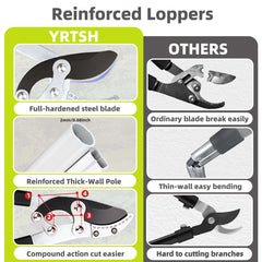 YRTSH loppers extended to maximum length to reach high branches