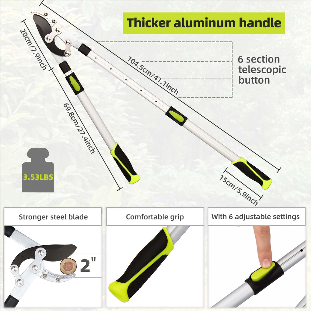 YRTSH ergonomic handle grip detail for comfortable, non-slip trimming
