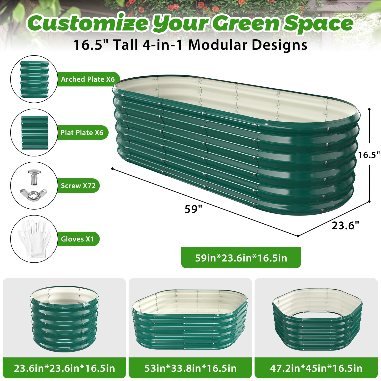 YSEJOMP assembled on patio illustrating space-saving outdoor planting solution