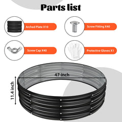 YSEJOMP assembly parts and included gloves showing easy installation benefit