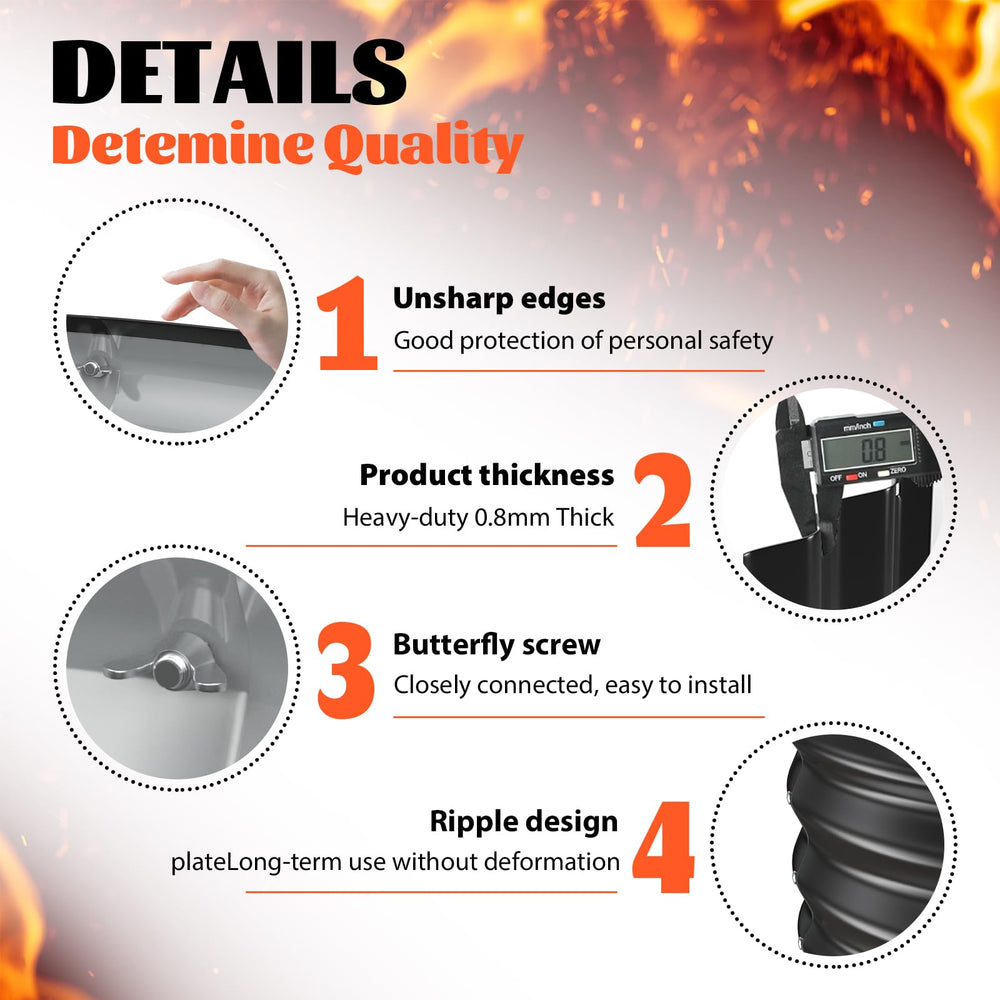 YSEJOMP fire ring in use with warm flames showing safe contained outdoor ambiance benefit