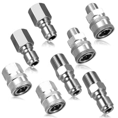 Ysglory front view of 3/8" NPT coupler set showing components and benefit of quick swaps