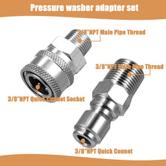 Ysglory couplers connected to pressure gun demonstrating easier accessory changes