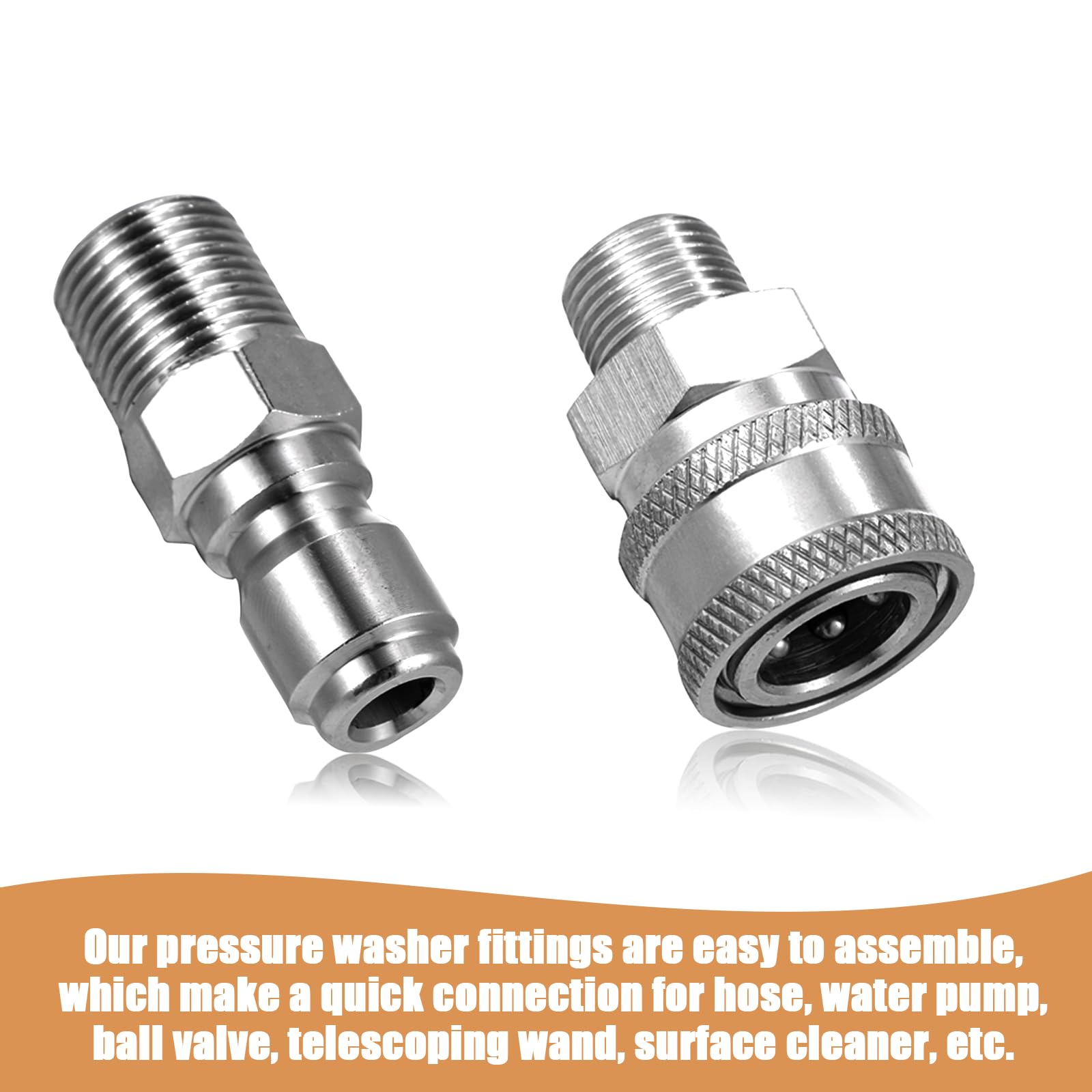 Ysglory coupler beside wrench for scale showing compact size and durable build