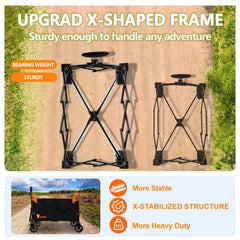 YSIATN wagon folded compact for easy trunk storage and transport