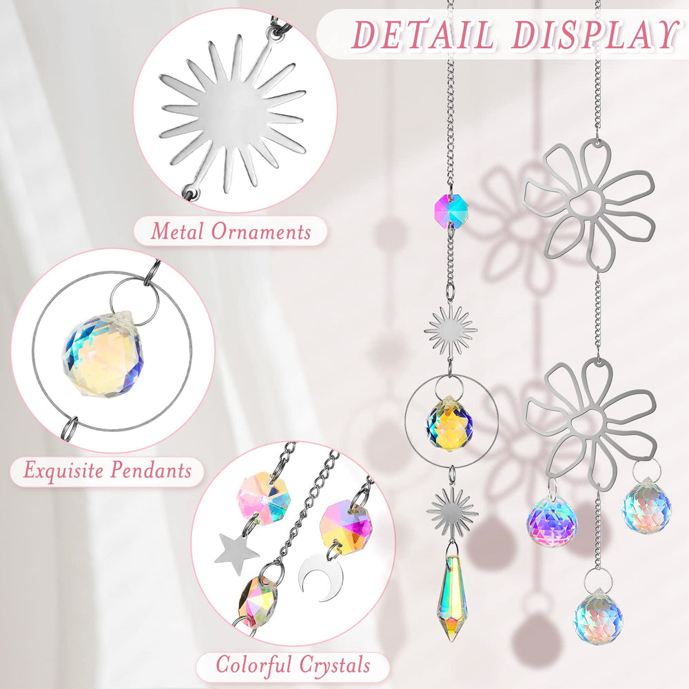 Ysleen hanging in window producing rainbow reflections and brightening room