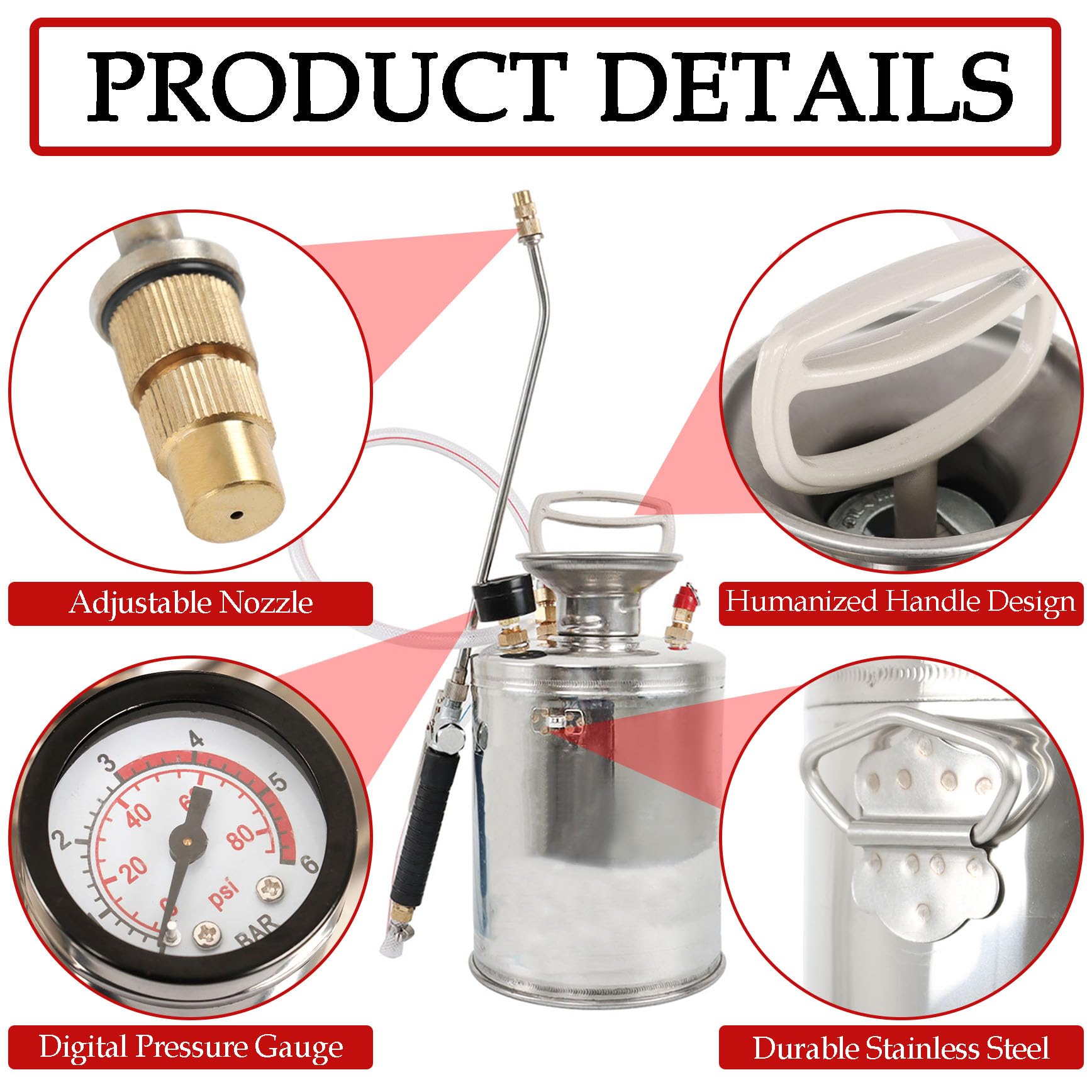 YSMN flexible 3.3 ft hose detail improving reach and comfort while working