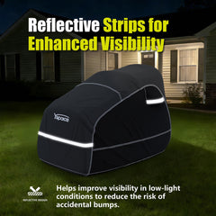 YSPACE elastic hem and buckle detail, windproof fastening benefit