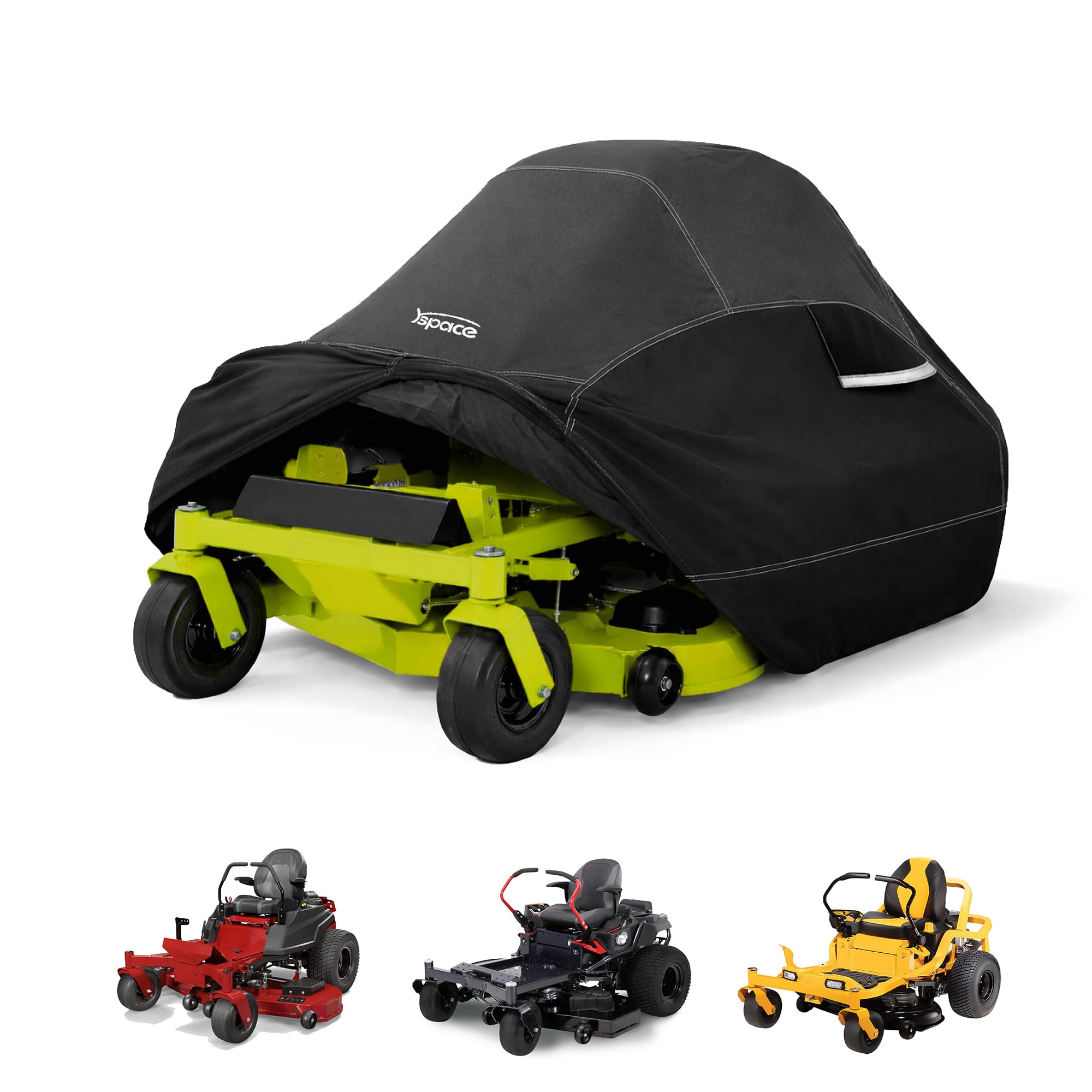 YSPACE front view of cover on mower protects finish and components