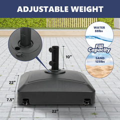 YSSOA fill port and cap detail for easy sand or water filling benefit