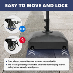 YSSOA wheel and lock closeup demonstrating mobility plus secure locking