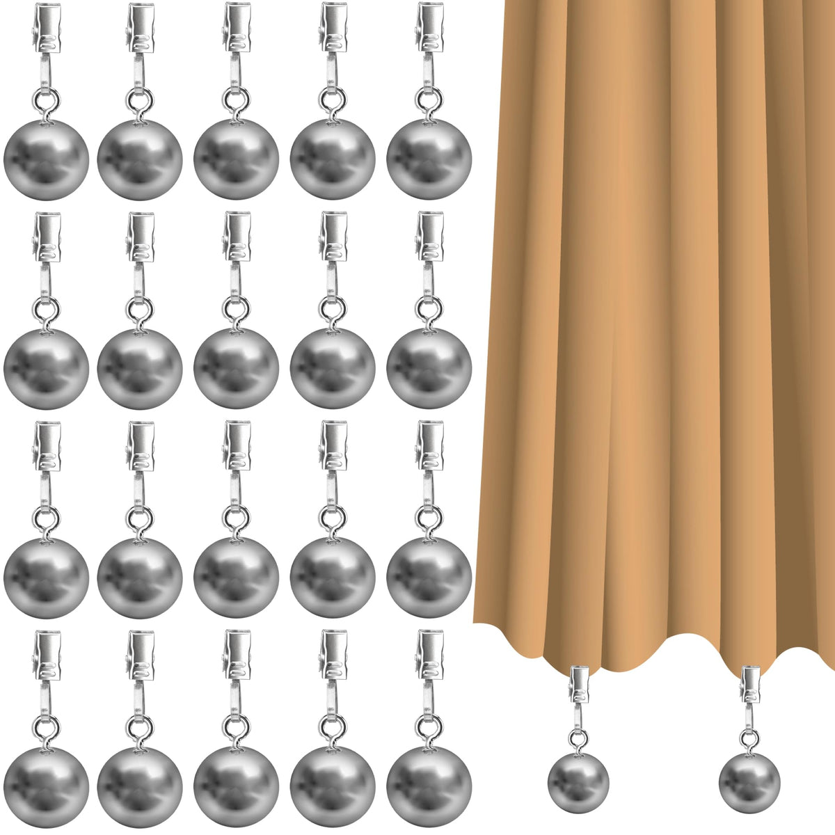 Yteseery front pack display showing 20 heavy-duty weights preventing flutter