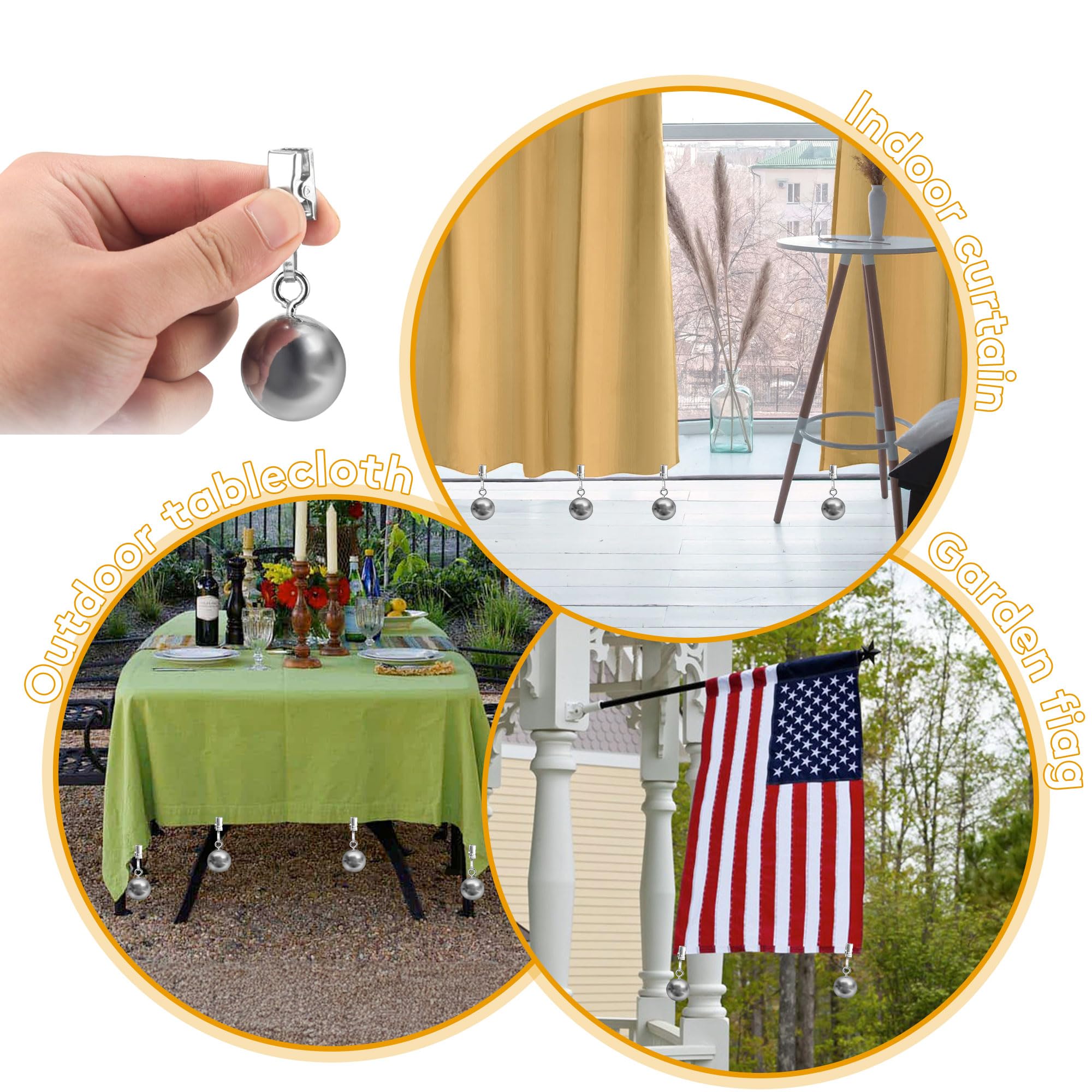 Yteseery weights anchoring garden flag in breeze for tidy appearance