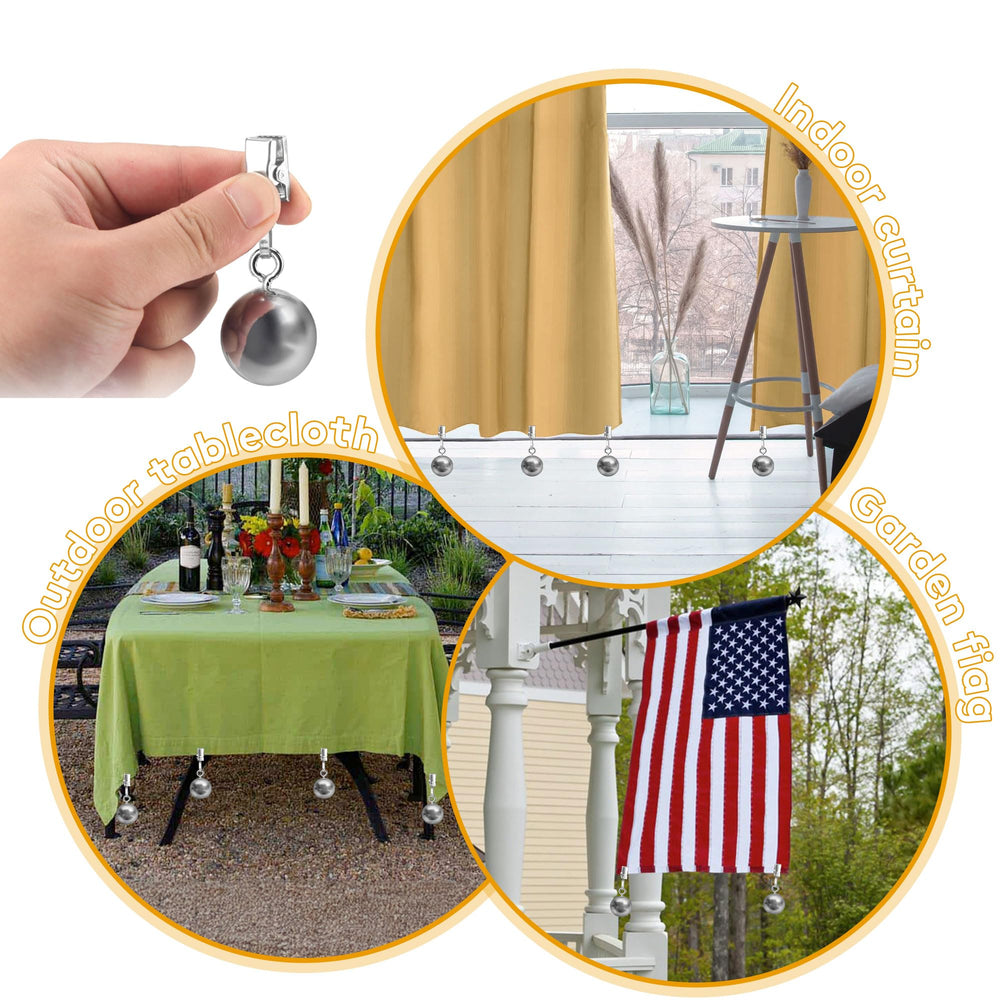 Yteseery weights anchoring garden flag in breeze for tidy appearance