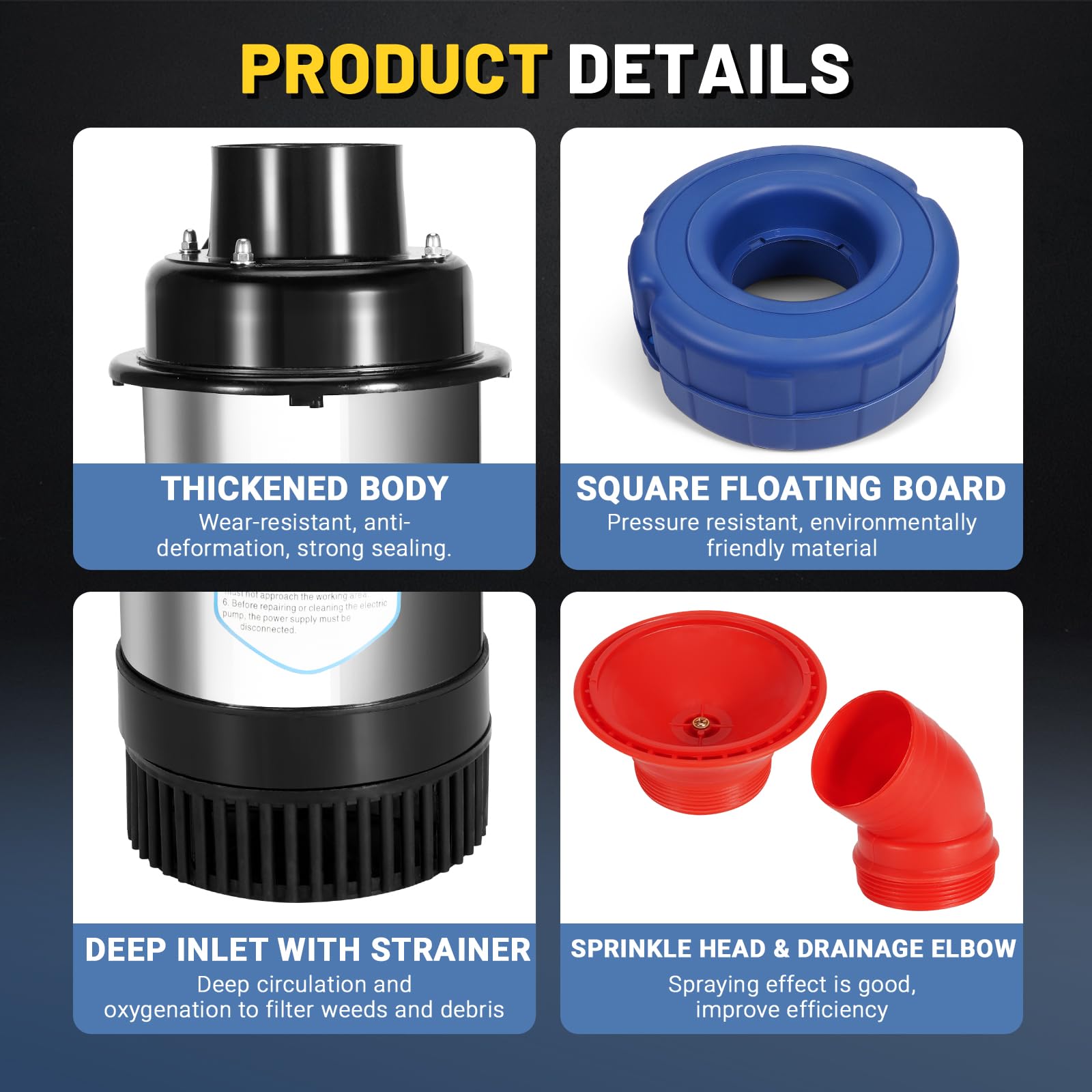 Ytrica close-up of two interchangeable nozzles demonstrating versatile spray shapes