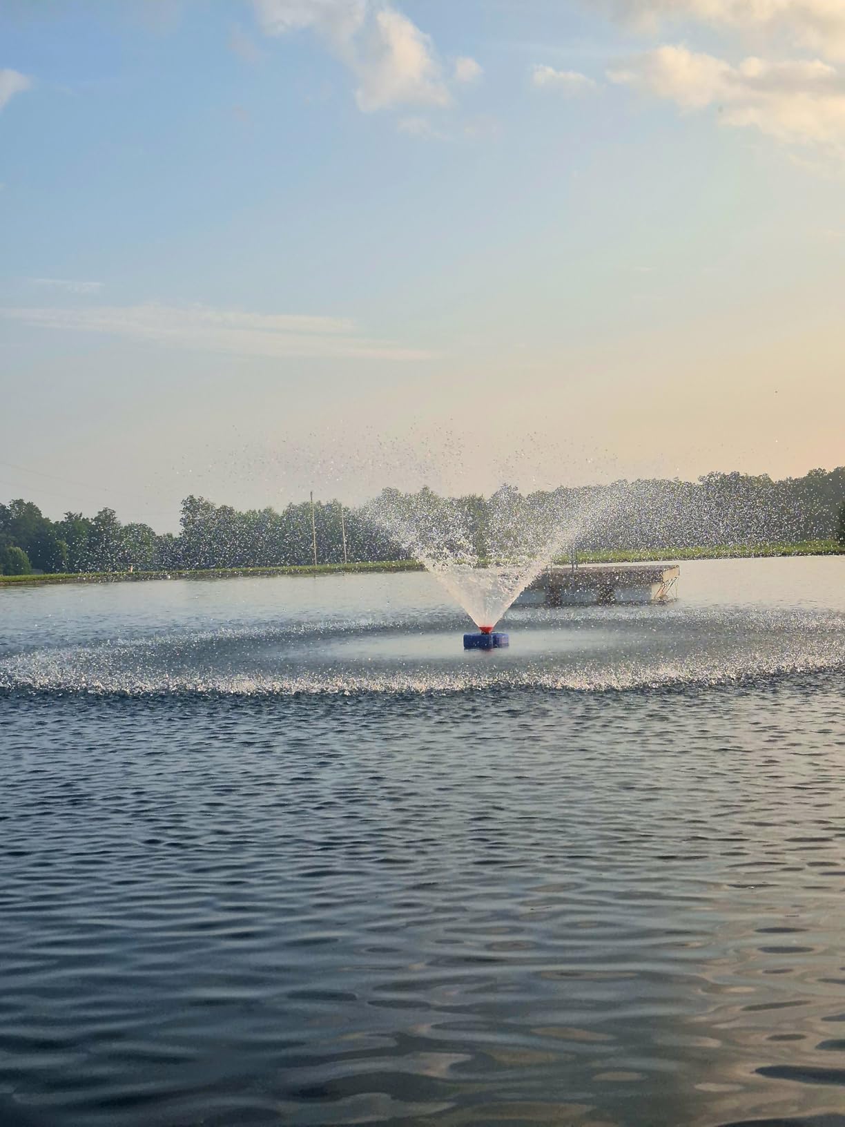 Ytrica aerial shot of fountain spray pattern illustrating coverage and decorative effect