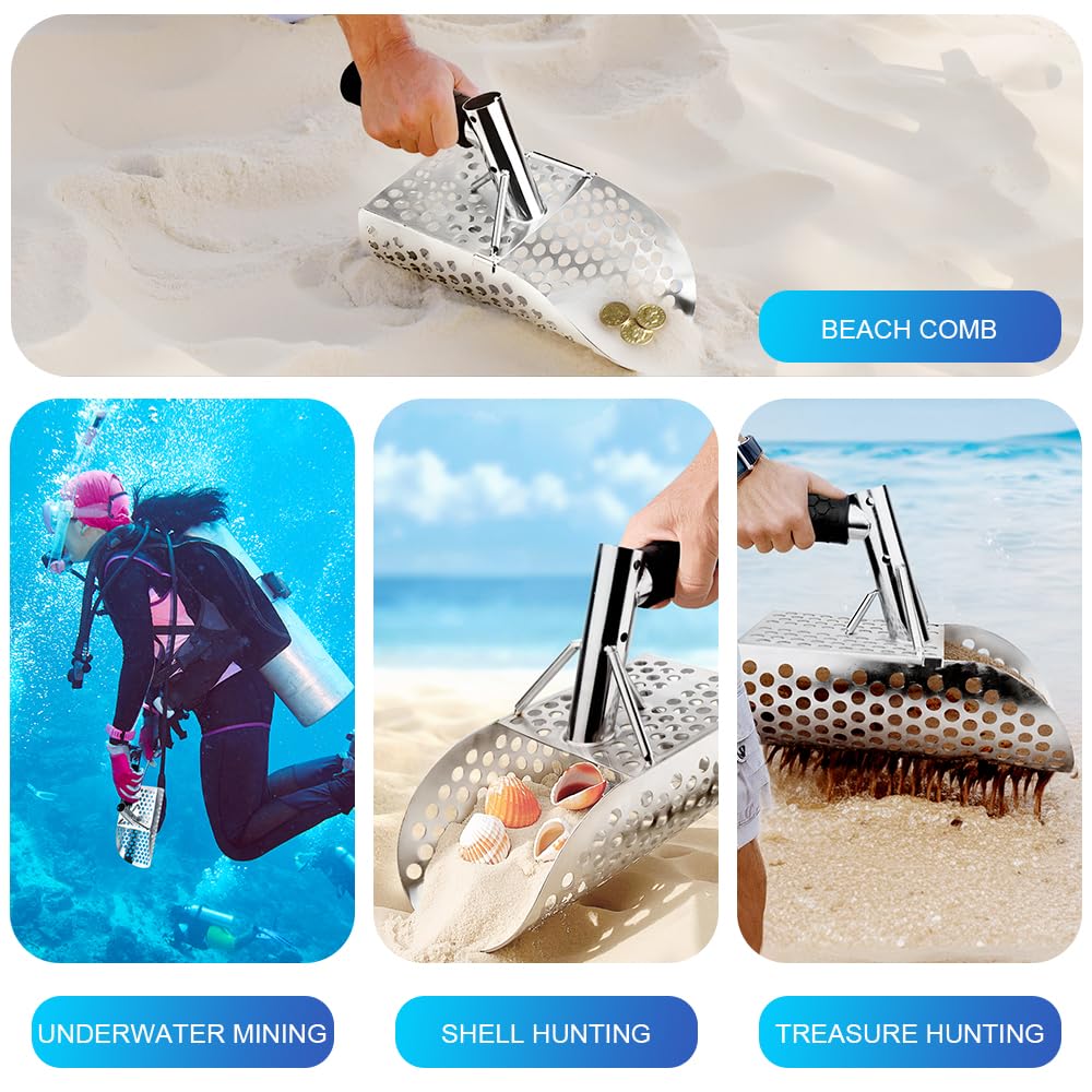YTYLSJ scoop in action on a beach setting showing efficient recovery of targets while standing