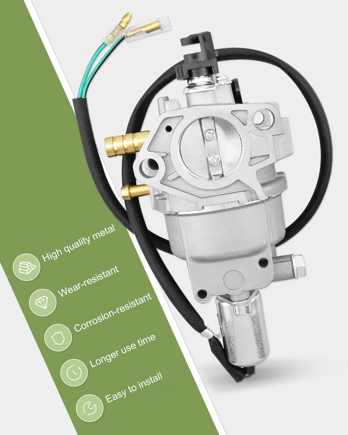 YUANTUO carburetor size comparison with ruler showing scale and fit benefit