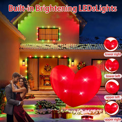 Yudara illuminated heart at night with LEDs creating romantic ambience