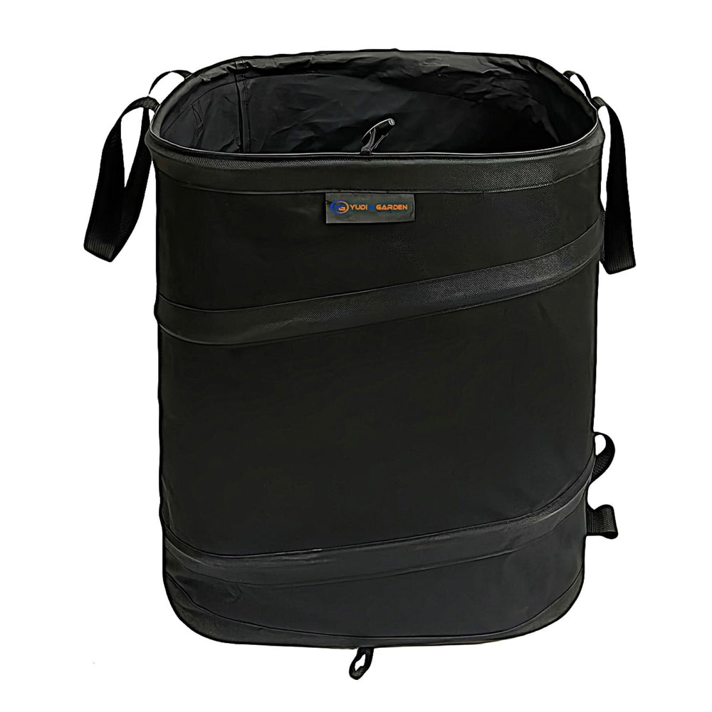 YUDI & GARDEN front view showing square collapsible bin and capacity benefit
