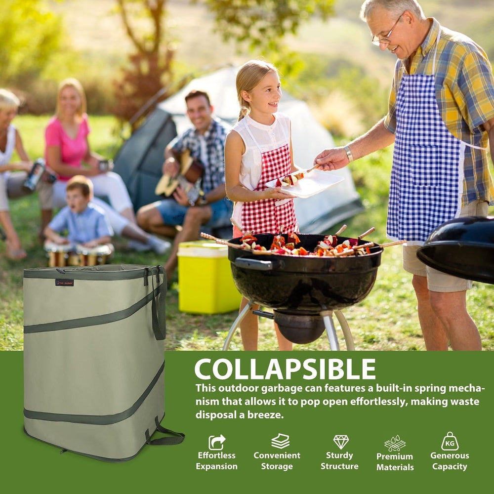 YUDI & GARDEN in use with rake for easy leaf collection benefit