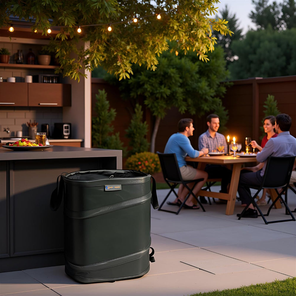 YUDI & GARDEN in a backyard setting showing usability for garden cleanup