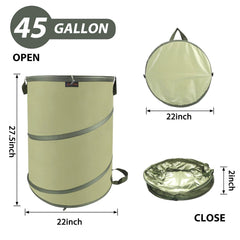 YUDI & GARDEN open bag in backyard being filled showing quick setup benefit