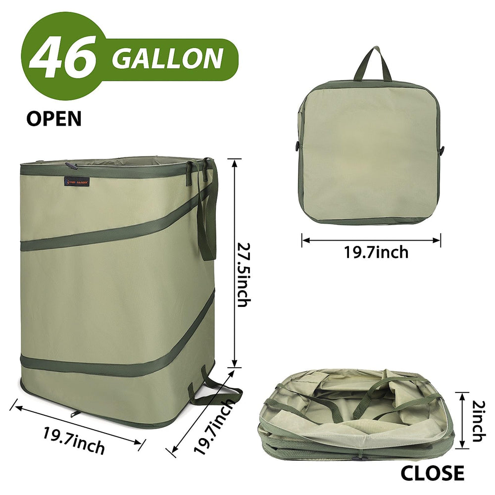 YUDI & GARDEN reinforced top handles shown for heavy lifting benefit