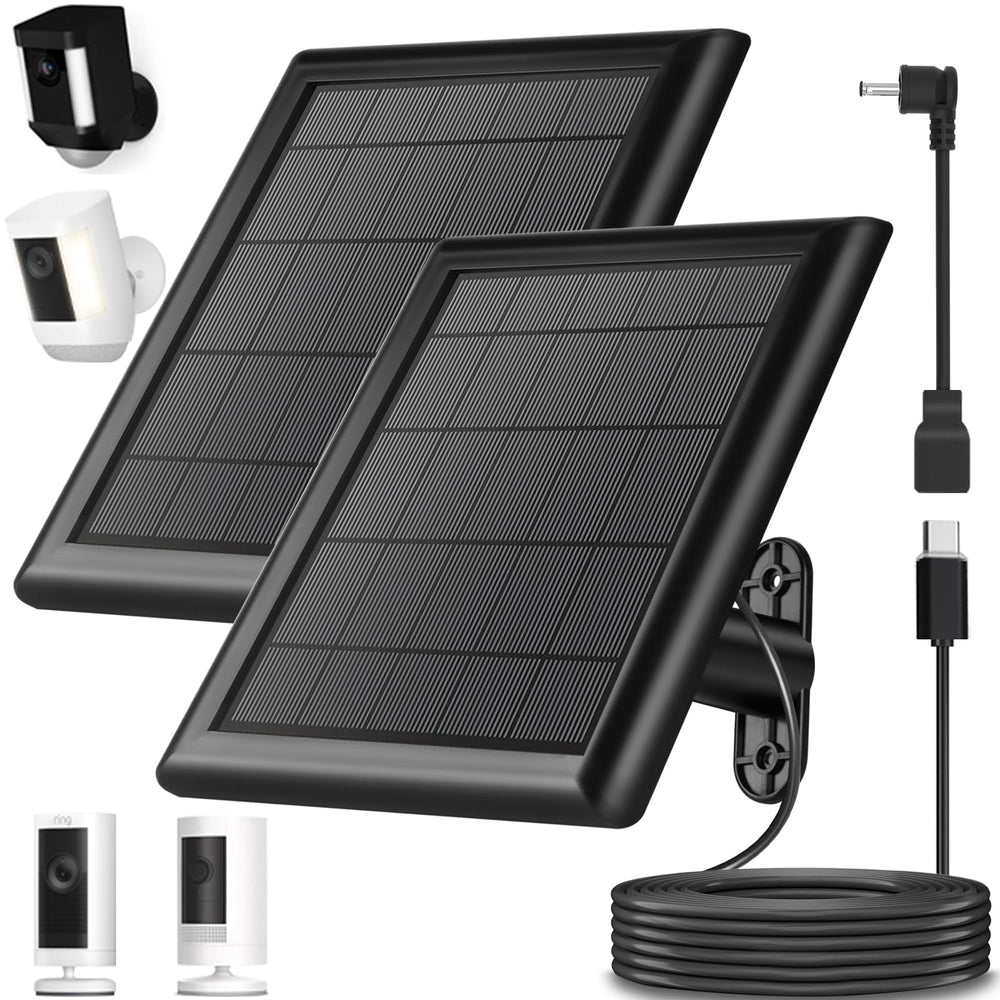 YUELAN front view of 8W solar panel showing compact, powerful design and continuous charging benefit