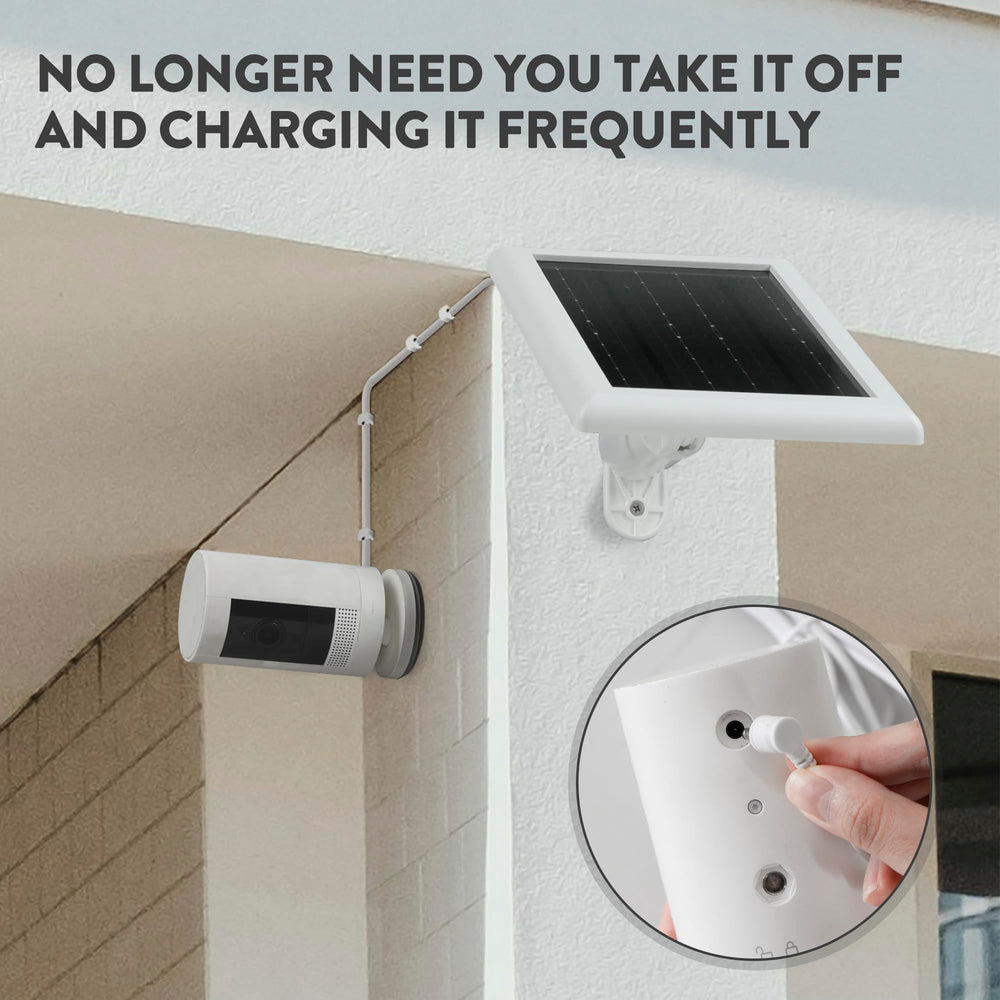 YUELAN image showing 12ft cable routed to sunny location for flexible placement