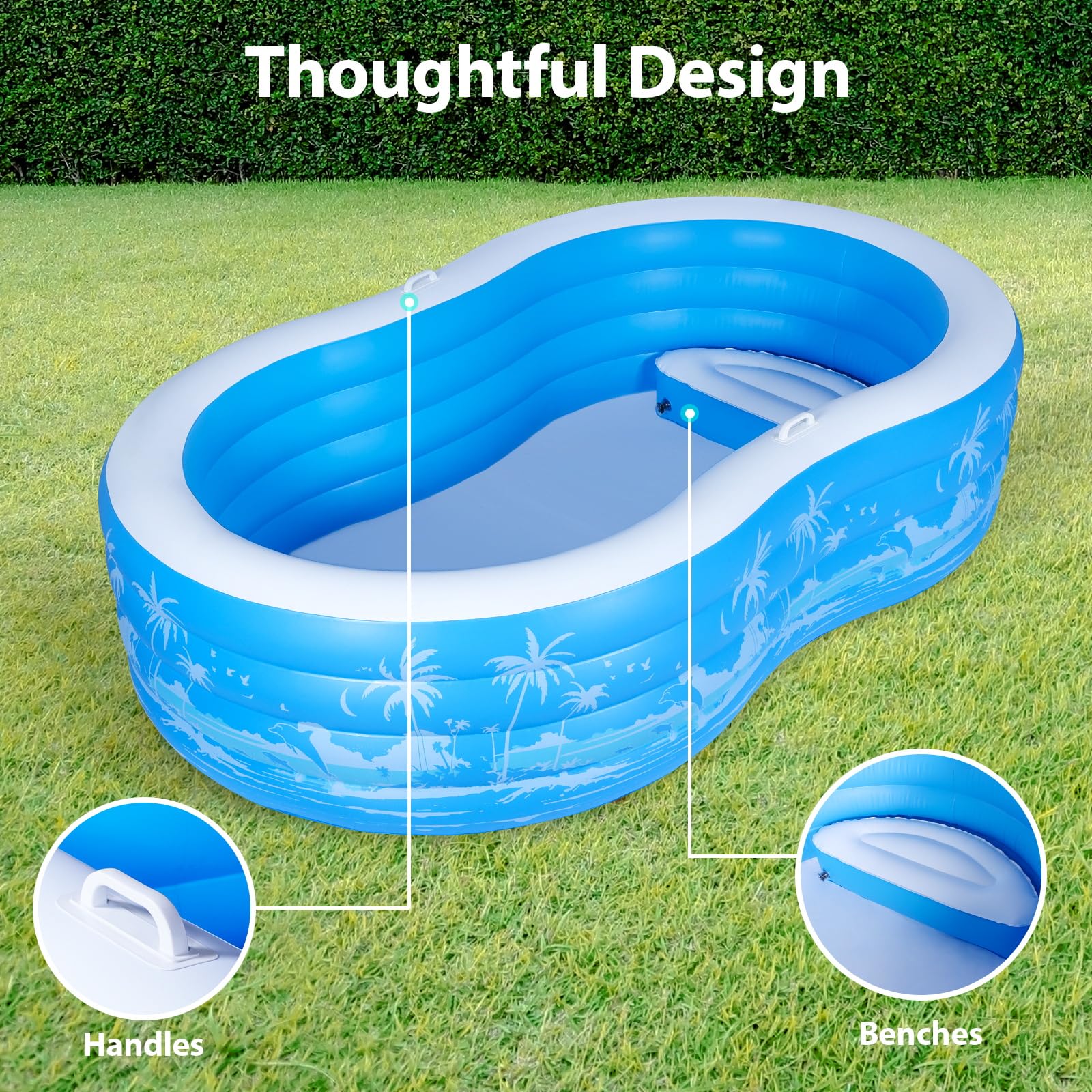 YUEPOOL close-up of thickened PVC texture emphasizing puncture resistance