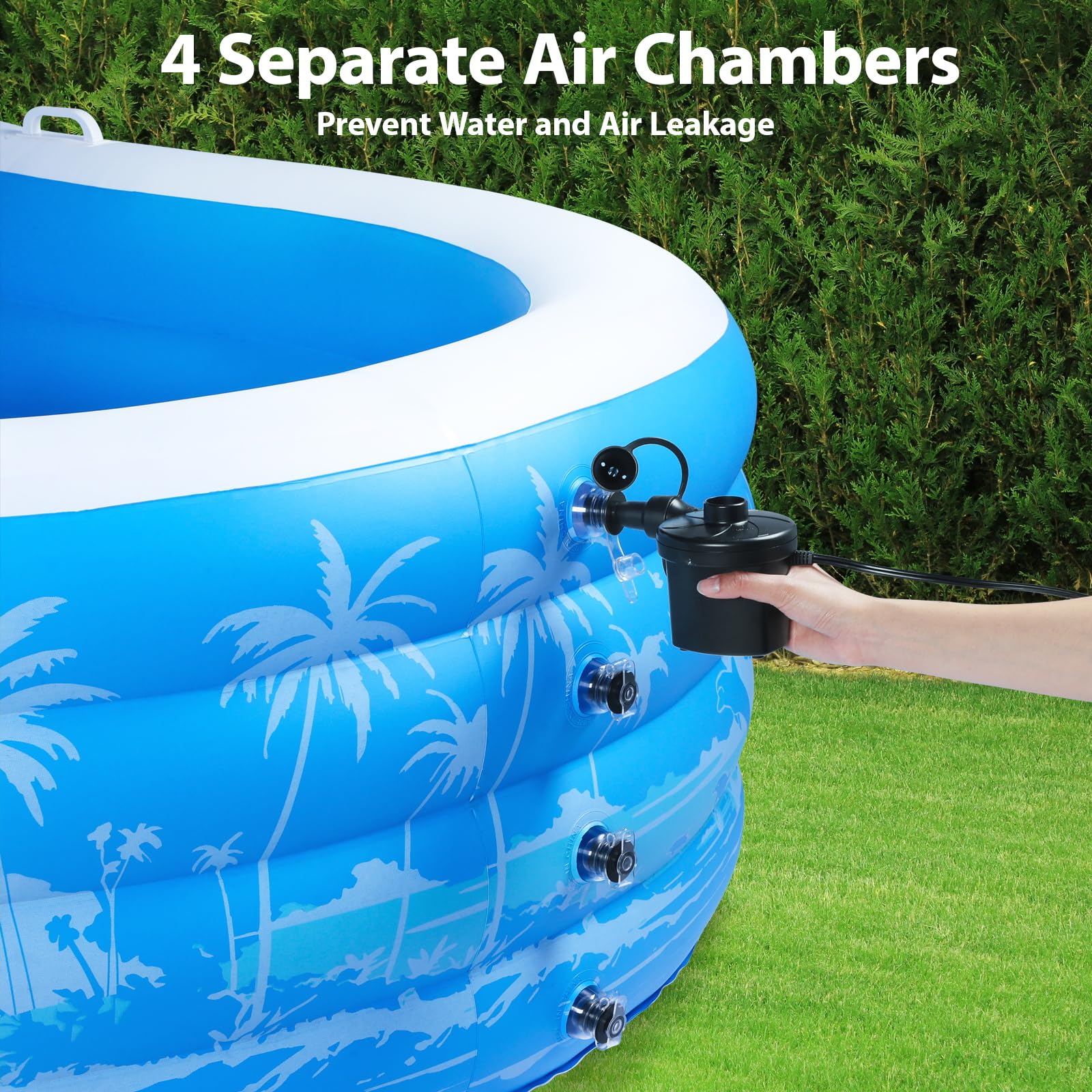 YUEPOOL folded pool in storage illustrating compact transport and convenience