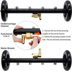 YUET complete assembly with extension rods for extended reach benefit